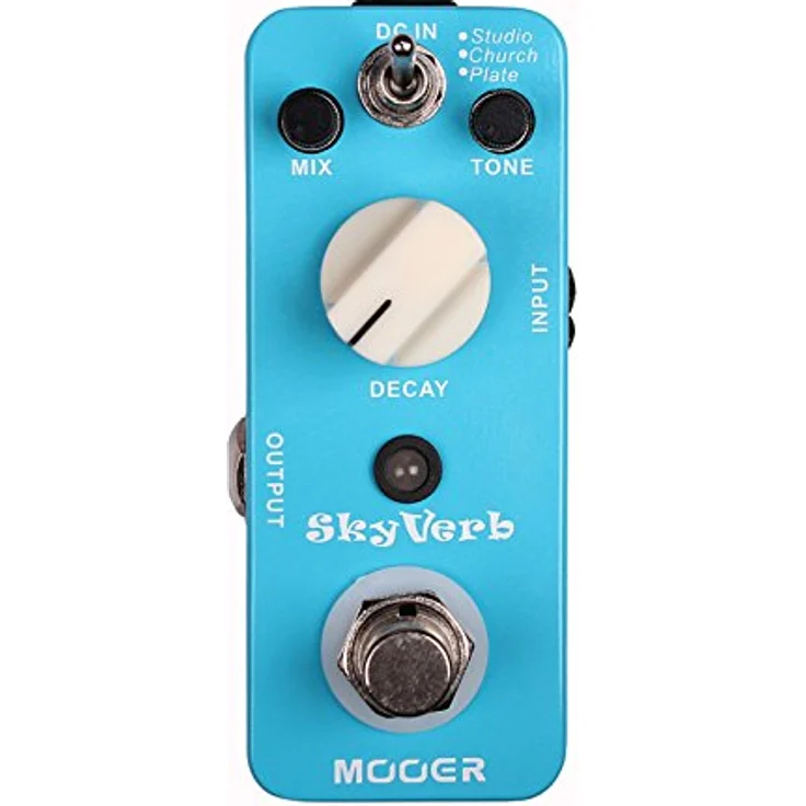 MOOER Skyverb, Digital Reverb Pedal mit 32-Bit DSP Chip, drei Reverb Modi: Studio, Church, Plate, ganzmetallgehäuse, sehr kompakt, True Bypass – Bild 2