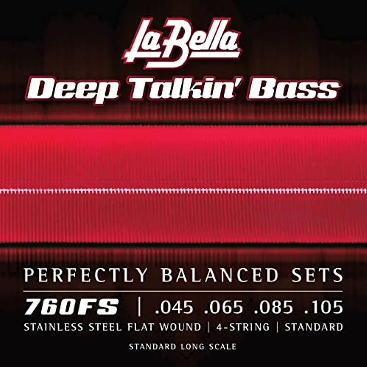 La Bella DEEP TALKIN' BASS FLATS 760FS, Saiten für E-Bass aus rostfreiem Stahl, Flatwound, Standard: 045-105 – Bild 1