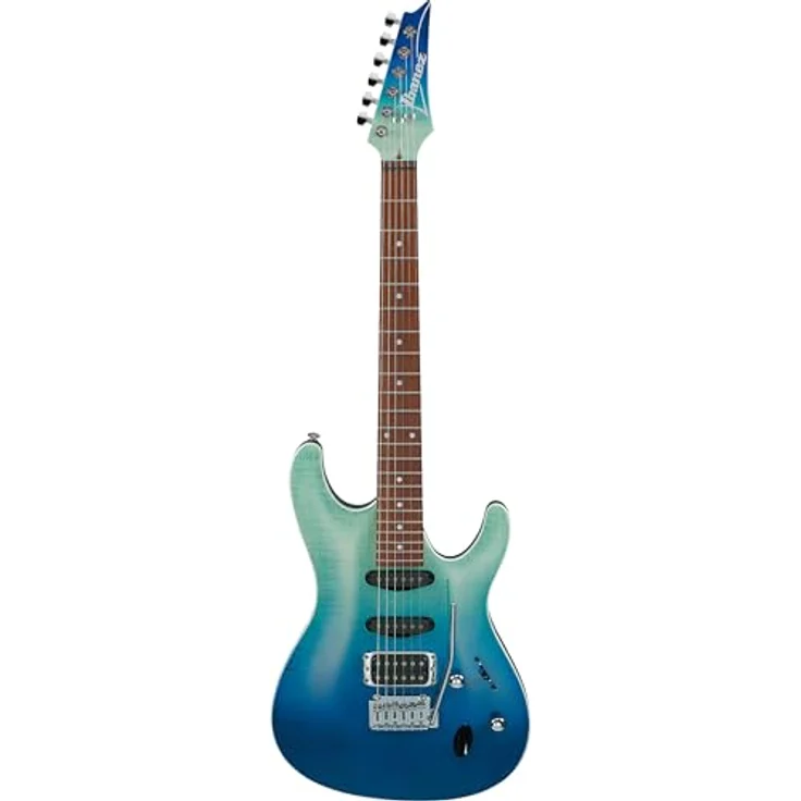 Ibanez SA260FM-BRG, E-Gitarre mit Okoume Korpus, geflammter Ahorn Decke, 22 Bünden und Quantum Tonabnehmer, Blue Reef Radiation – Bild 1