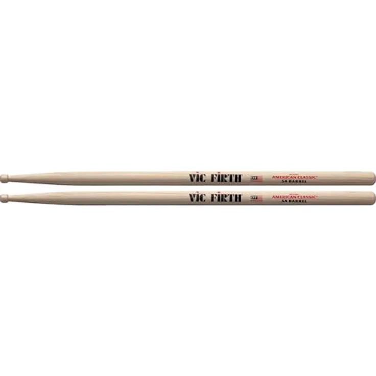 Vic Firth 5A American Classic Drumsticks, Hickory Holz mit faßförmigem Holz Kopf, Länge: 40,6 cm