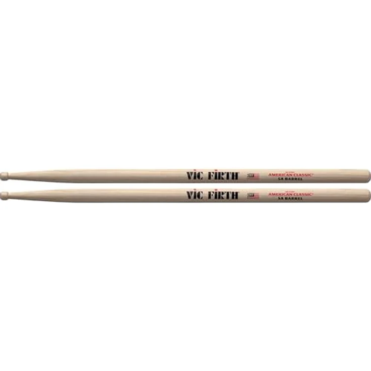 Vic Firth 5A American Classic Drumsticks, Hickory Holz mit faßförmigem Holz Kopf, Länge: 40,6 cm – Bild 1