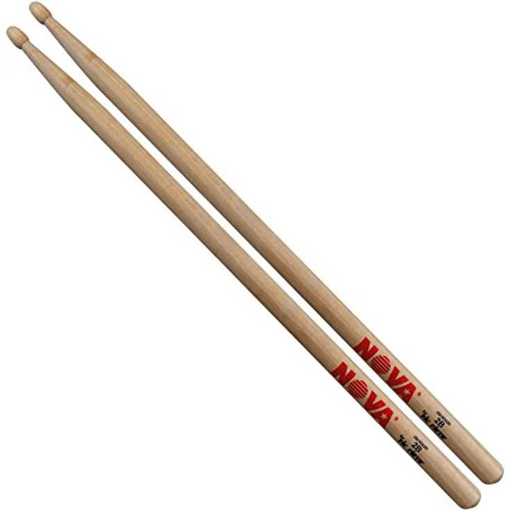 Vic Firth NO2BW Nova 2B, Holzspitzen Drumsticks (Paar) aus USA, Mittelklassemodell – Bild 1
