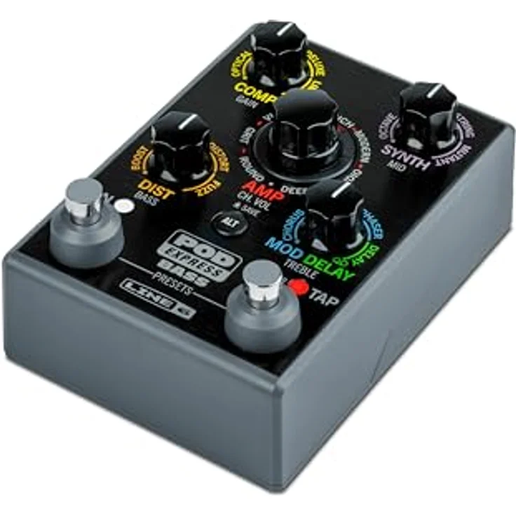 Line6 Pod Express Bass, Multi-Effektpedal für E-Bass mit 7 Verstärker- und 17 Effektmodellen, Fußpedalformat – Bild 7