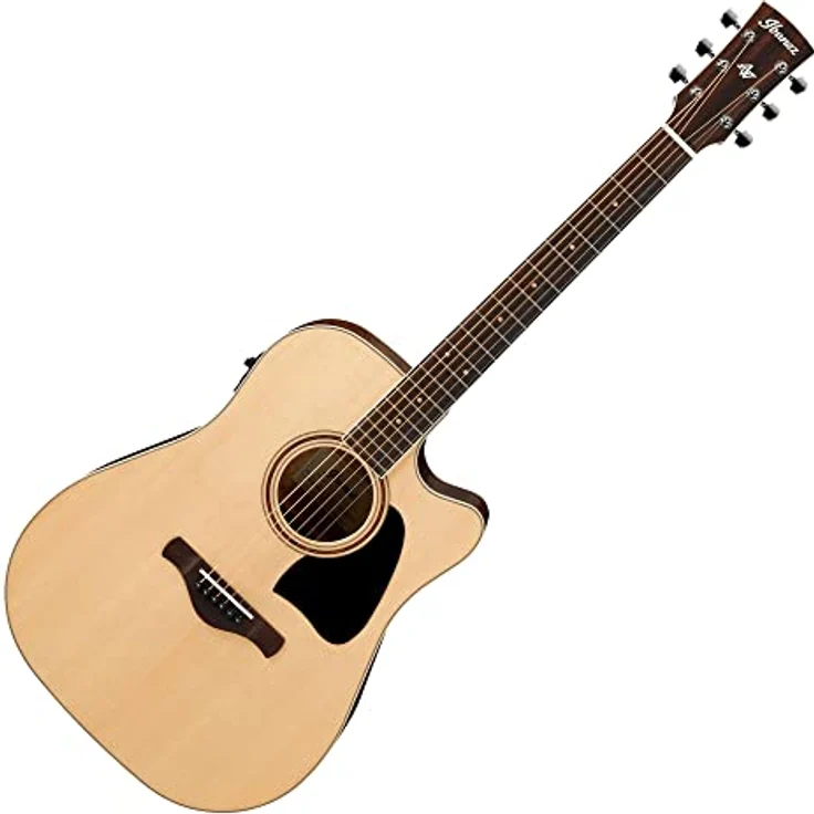 Ibanez AW417CE-OPS, Westerngitarre Dreadnought mit massiver Sitka Fichtendecke, geflammten Okoume Boden, Katalox Griffbrett und integriertem Tonabnehmer mit Stimmgerät, Natur offen porig – Bild 2
