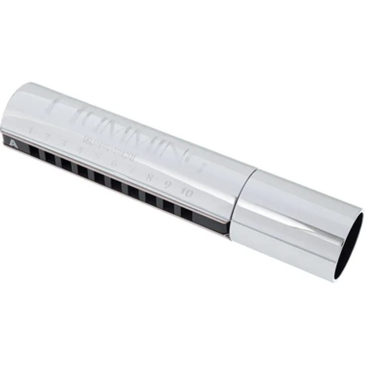 Suzuki PH-20N Pipe Humming D, Blues Mundharmonika in D mit Vibratoeffekt, 10 Kanzellen, Aluminiumkörper, Messingdeckelplatten, inkl. Etui