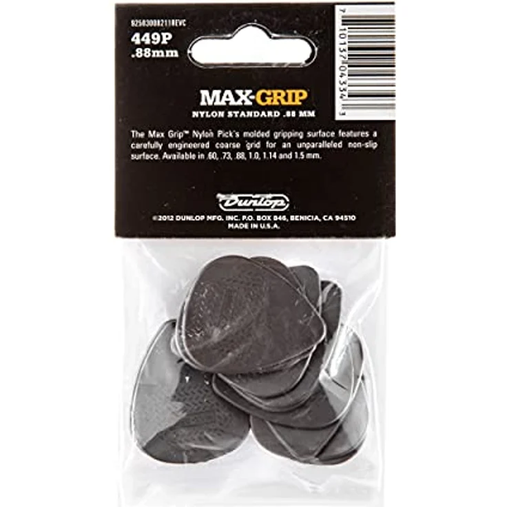 Dunlop Nylon Max Grip Standard 0,88 mm Plektrum Set, 12 Stück – Bild 5