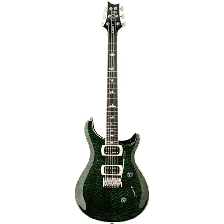 PRS SE Custom 24 Quilt, E-Gitarre Teal Black mit Mahagoni Korpus, Ahorn Hals, 24 Bünde und PRS 85/15 S Tonabnehmer