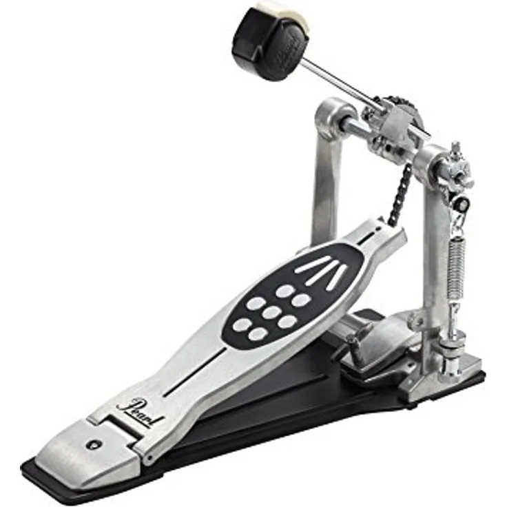 Pearl P-920 Bass Drum Pedal, Power Shifter Serie mit Einzel-Kettenantrieb und Bodenplatte, optimale Laufeigenschaft