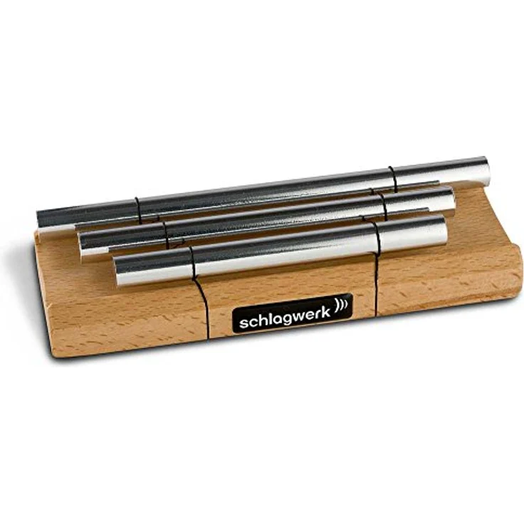 Schlagwerk PC3/1 Power Chimes, 3-teiliges Set (A3, E4, A4) mit stabilem Holzsockel und präziser Stimmung – Bild 1