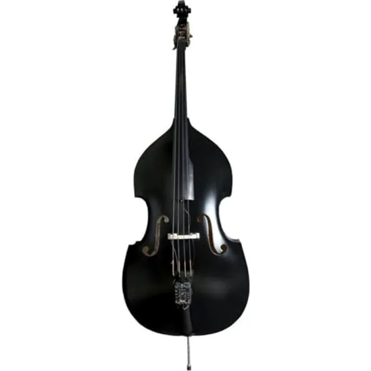 Gewa Rockabilly BK Double Bass 3/4, Kontrabass mit laminierter Fichtendecke, schwarz seidenmatt