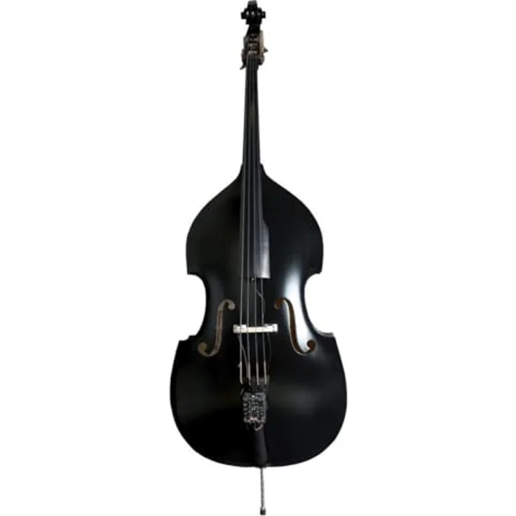 Gewa Rockabilly BK Double Bass 3/4, Kontrabass mit laminierter Fichtendecke, schwarz seidenmatt – Bild 1