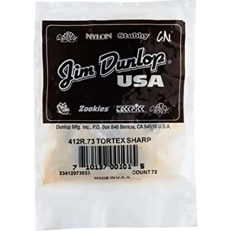 Jim Dunlop Plektrum Tortex Sharp 0,73mm, 72 Stück, langlebig und präzise – Bild 4