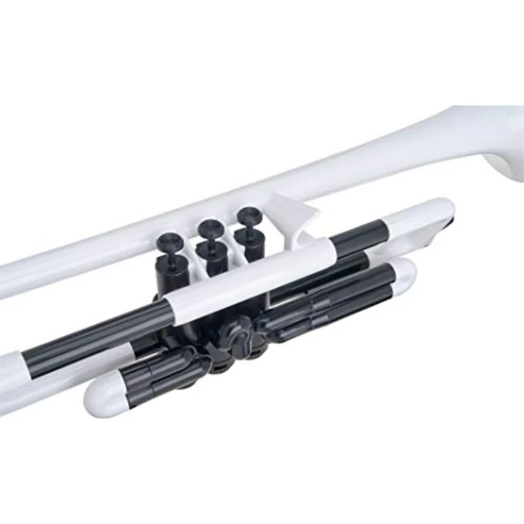 PINSTRUMENTS pTrumpet 700631 Bb-Trompete aus ABS-Kunststoff mit Tasche und Mundstück, weiß, 11,68 mm Bohrung, abnehmbare Ventile – Bild 3