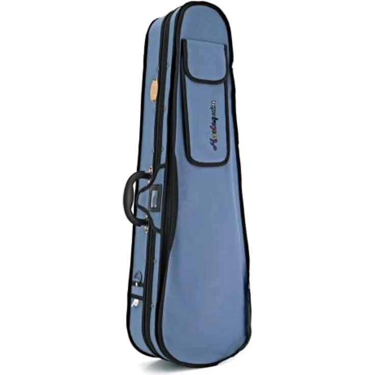 Stentor SR1401 Harlequin Violine 4/4 AB, massive Fichtendecke, Ahornzargen, schwarz gebeiztes Hartholzgriffbrett, Farbe: Atlantic Blue, inkl. Koffer und Bogen – Bild 7