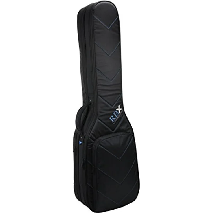 Reunion Blues RBX-2B Double Bass Guitar Gig Bag, passend für 2 E-Bässe, wasserdichtes Außenmaterial, gepolstertes blaues Innenfutter, Farbe: schwarz – Bild 1