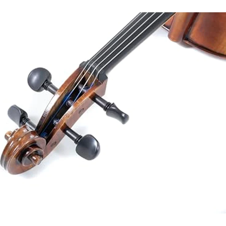 Gewa Maestro 2 Cello Set 1/2 MB, handselektiertes Cello aus europäischem Tonholz mit antik gold-rotbrauner Farbgebung, inkl. Massaranduba Bogen und Cellotasche – Bild 4