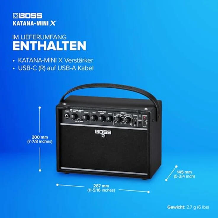 Boss Katana Mini X, Modelling Combo E-Gitarrenverstärker mit Bluetooth und 10 Stunden Spielzeit – Bild 6