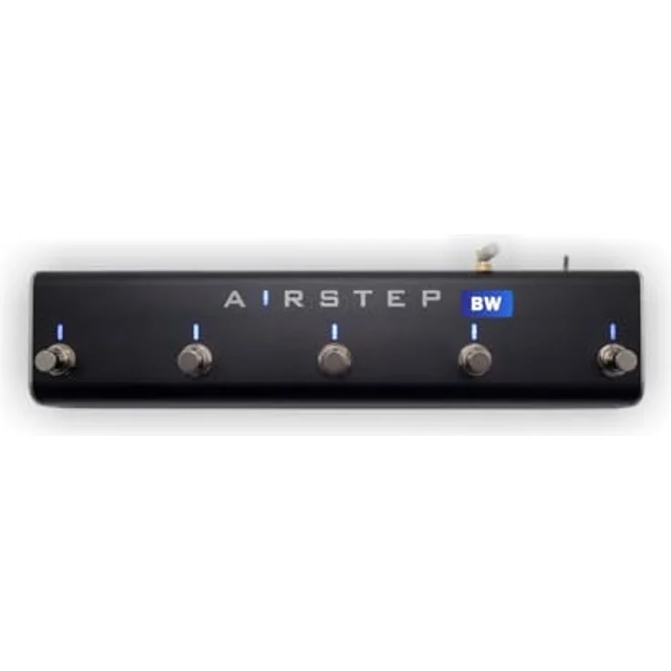 Xsonic Airstep BW Edition, Wireless Fußschalter für Boss Katana Air und Waza Air, kabellos mit 300 Stunden Akkulaufzeit, 5 wählbare Effekte, Bluetooth Verbindung, robustes Aluminium-Gehäuse – Bild 1