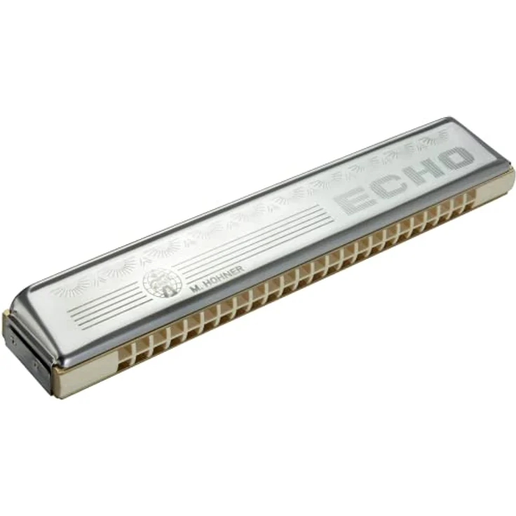 Hohner Echo 48 C Tremolo, diatonische Mundharmonika in C-Dur mit 48 Stimmzungen und Messing-Stimmplatten – Bild 1
