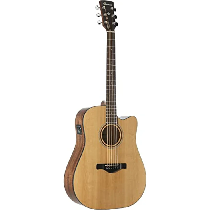 Ibanez AW65ECE-LG, Westerngitarre Dreadnought Cutaway mit massiver Zederndecke, Okume Boden und Zargen, Fishman Sonicore Tonabnehmer, Farbe: Natur – Bild 1