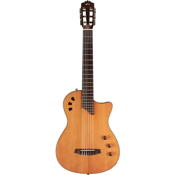 Cordoba Stage Guitar Traditional CD, Nylonsaitengitarre mit massivem Mahagoni-Korpus und Zederndecke, ergonomische Thinline-Form, inkl. Gig Bag, Natur Hochglanz
