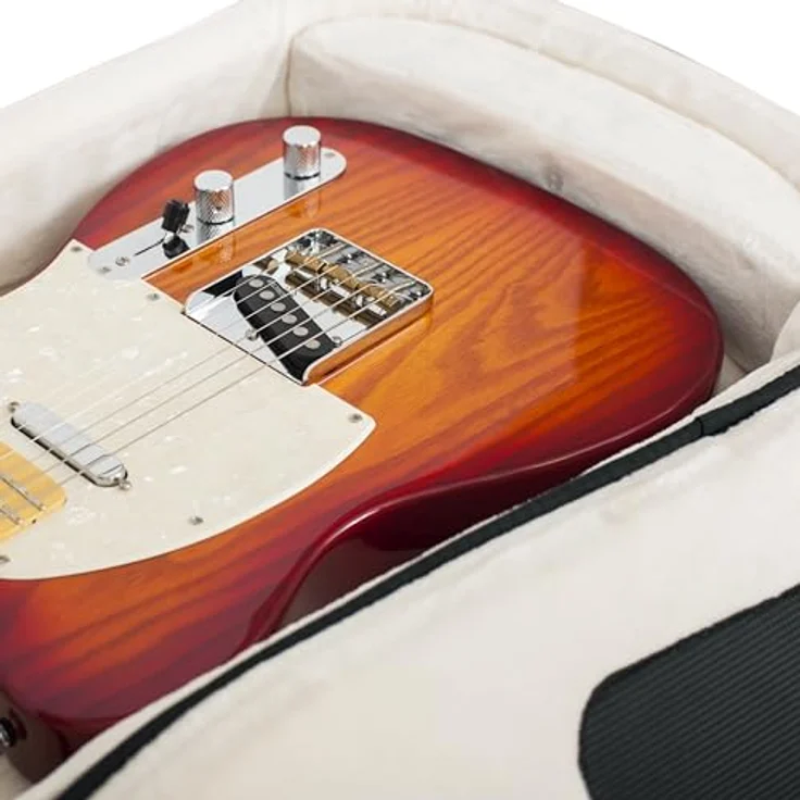 Gator G-PG E-Guitar Double Bag, professionelles Gigbag für 2 E-Gitarren mit Micro-Fleece Innenfutter und Regenschutz, schwarz – Bild 11