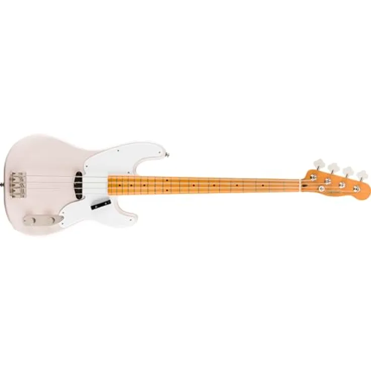 Squier Classic Vibe 50s P Bass MN WHB, Precision E-Bass mit Ahornhals und Alnico Single-Coil Tonabnehmer, White Blonde
