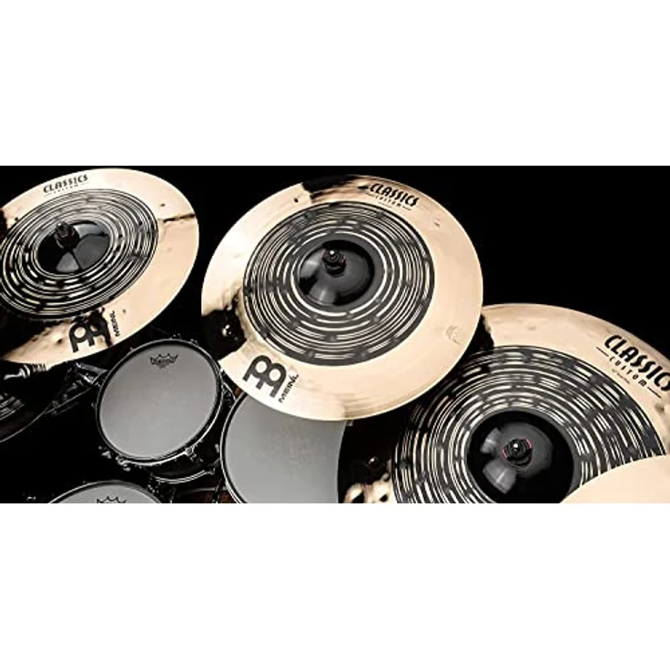Meinl 19" Classics Custom Dual Crash, Schlagzeugbecken aus B-12 Bronze mit warmem Sound und explosiver Ansprache, Dark Brilliant Oberfläche – Bild 5