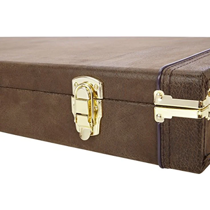 Gator Deluxe Case E-Guitar Vintage, Gitarrenkoffer aus Sperrholz, Distressed leather-like finish in Vintage Braun, Maße 109,7cm x 40,4cm x 11,4cm, Gewicht 5,4 kg – Bild 12