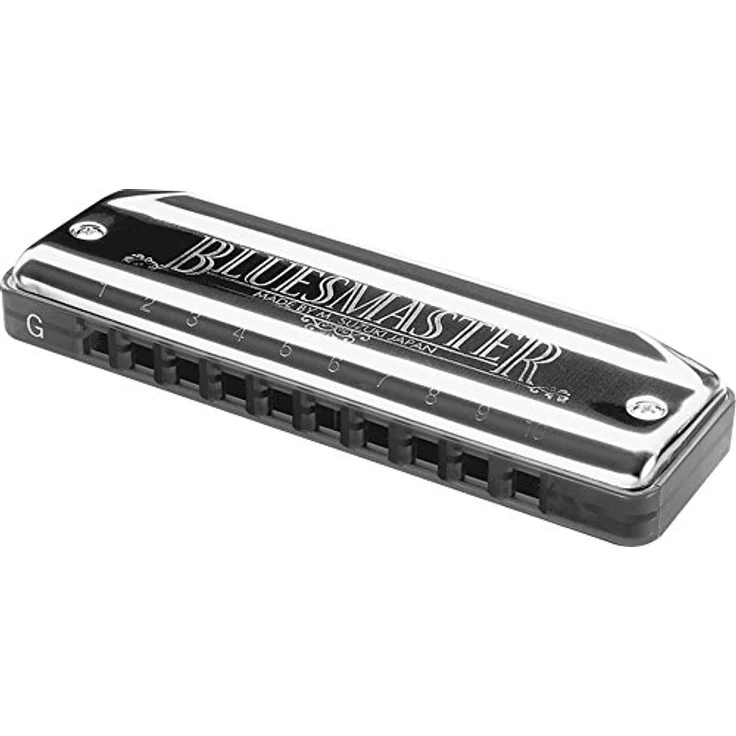 Suzuki MR-250 Bluesmaster Bb, Blues Mundharmonika mit 10 Kanzellen, ABS Kunststoff und Edelstahl, inkl. Etui – Bild 1