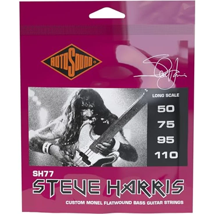 RotoSound SH77 Steve Harris E-Bass Saiten 50-110, Monel Flachdraht, legendärer Klang, Long Scale 34" – Bild 1