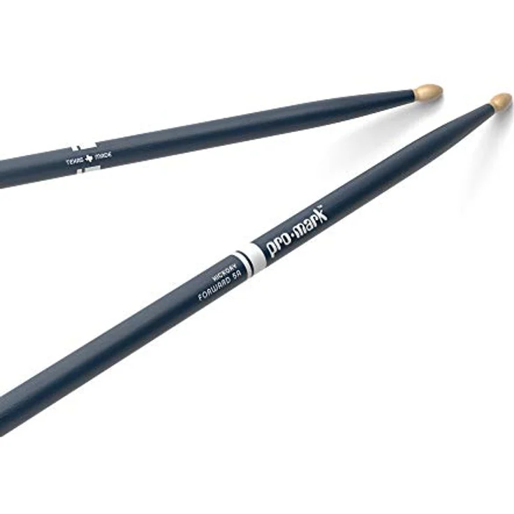 ProMark Drumsticks Classic 5A, Schlagzeug Sticks mit ovalem Holzkopf, blau – Bild 1