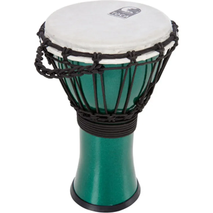 Toca 7" Color Sound Djembe TFCDJ-7MG, grüne Percussion mit leichtem Kunststoffkessel und -fell, ideal für Schulen und Gruppen
