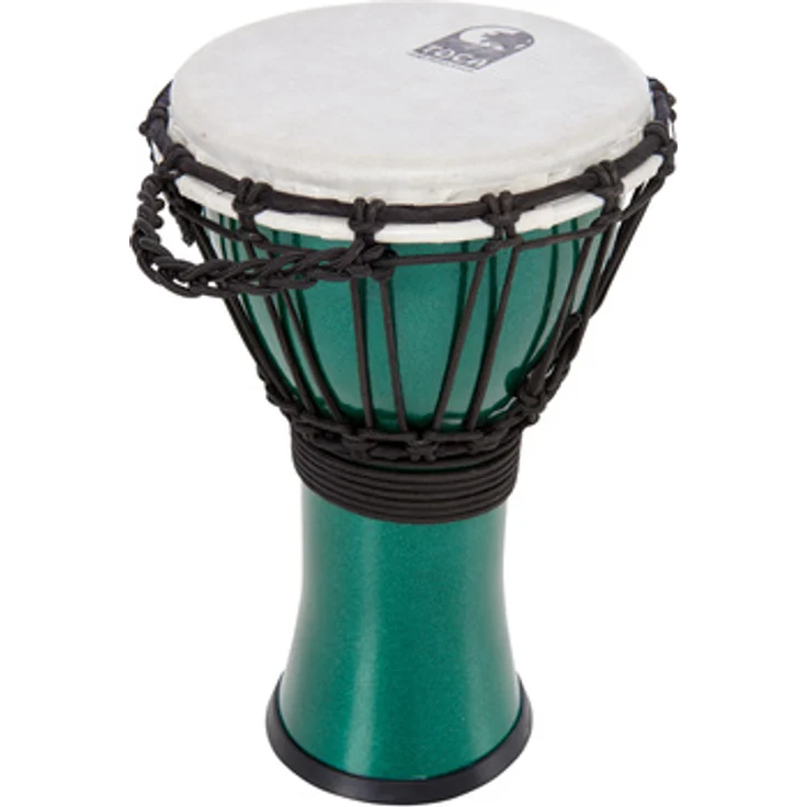 Toca 7" Color Sound Djembe TFCDJ-7MG, grüne Percussion mit leichtem Kunststoffkessel und -fell, ideal für Schulen und Gruppen