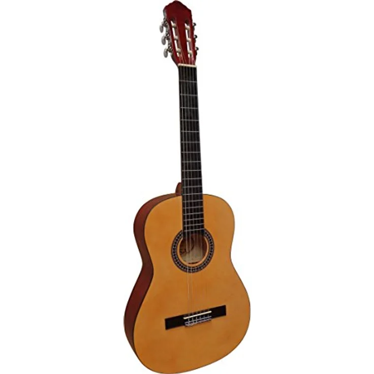 MSA 4/4 Konzertgitarre C22, klassische Akustikgitarre mit Lindenholzdecke, natur, Nylonsaiten, Glanzlack, Endknopf
