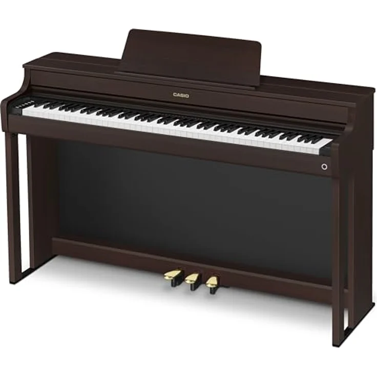Casio AP-300 BN, Digitalpiano mit 88 gewichteten Tasten, 19 Sounds, MIDI/Audio-Recording, braun – Bild 7