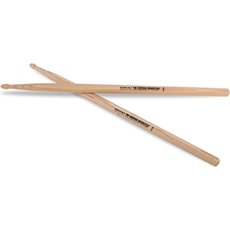 Rohema R5B Hickory Drumsticks, Rock-Serie aus lackiertem Hickory, 415 mm Länge, 16 mm Durchmesser, Made in Germany – Bild 3