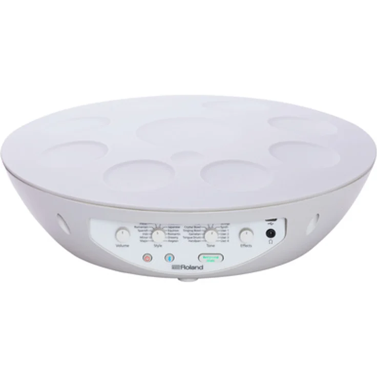 Roland MN-10 Mood Pan, elektronische Handpan mit 9 Pads, Bluetooth, 2.1 Lautsprechersystem, inklusive 6 AA Batterien, stimmbar von 415,3 bis 466,2 Hz