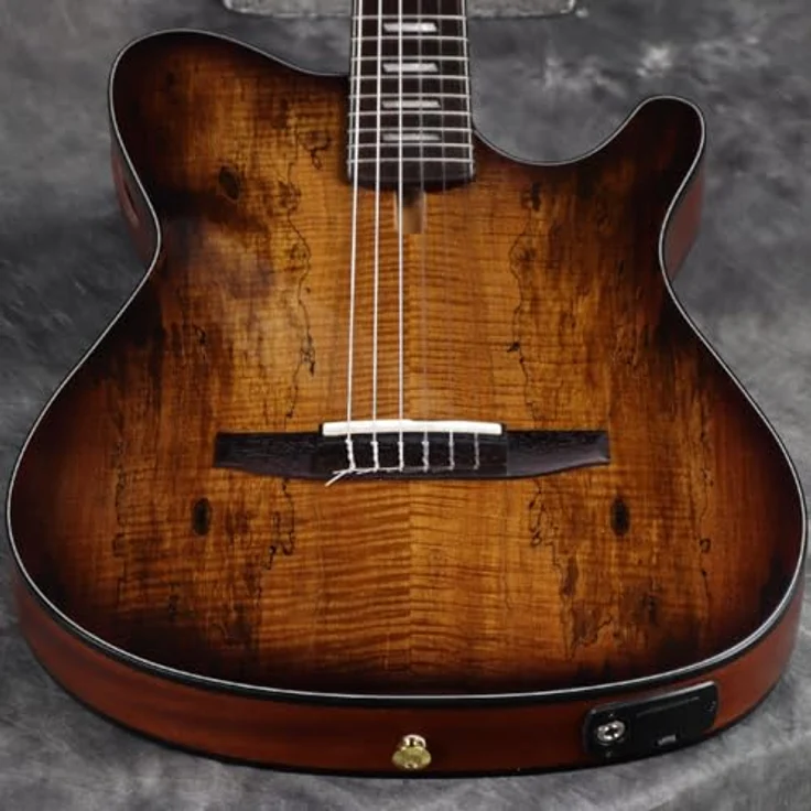 Ibanez FRH20SMN-TCL Konzertgitarre, 6-saitig, Sapele/Boden, Spalted Maple/Decke, Tobacco Burst Low Gloss, mit Ibanez AEQ210T Preamp und eingebautem Tuner – Bild 2