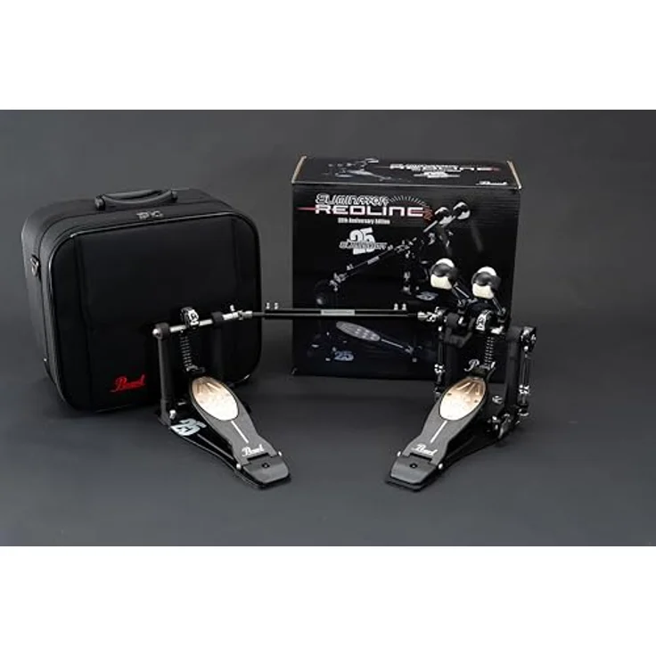 Pearl P-2052C/B Eliminator Doppelfußmaschine, limitierte 25th Anniversary Edition in schwarz mit goldener Traction Plate, Kettenantrieb und austauschbaren Cams – Bild 5