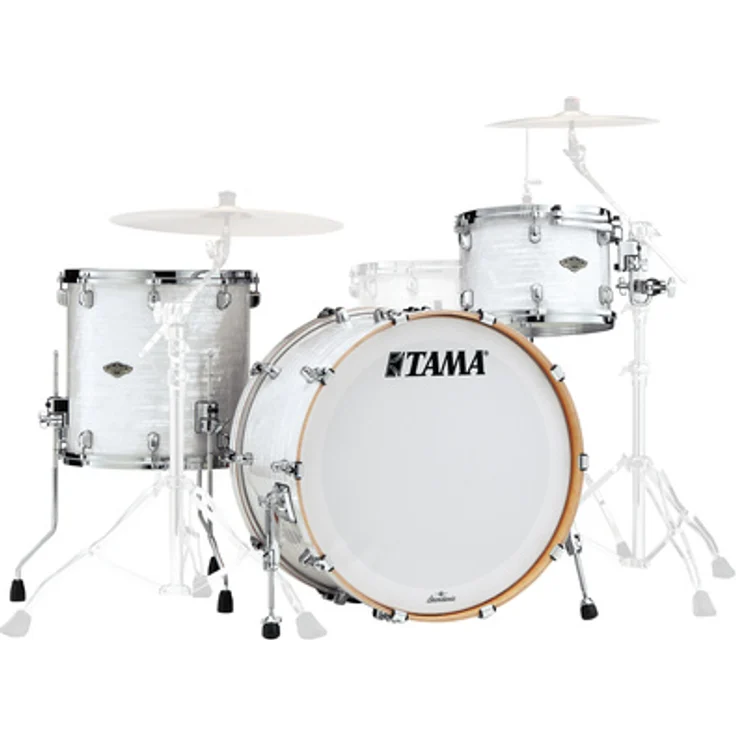 Tama Starclassic Walnut/Birch, 3-teiliges Schlagzeug-Set mit 24"x14" Bass Drum, 13"x09" Tom Tom und 16"x16" Stand Tom in White Pearl, Limited Edition
