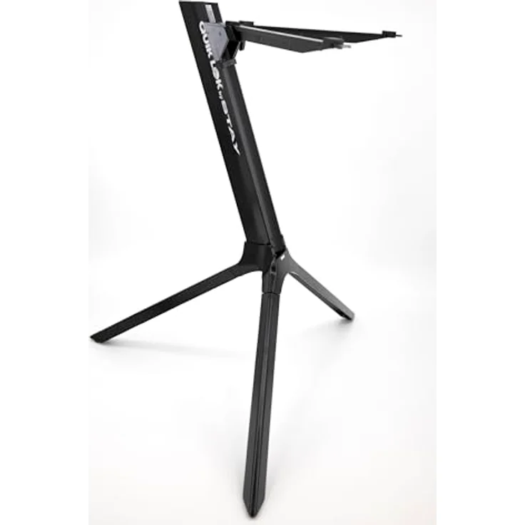 STAY MUSIC Slimcompact Keyboard-Ständer, einstöckig, tragbar mit Tasche, bis 20 kg Tragfähigkeit, schwarz – Bild 2
