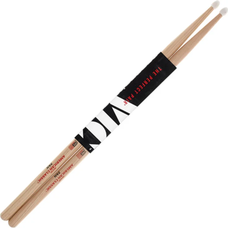 Vic Firth 7AN American Classic Hickory Drumsticks, Nylon Kopf, tränenförmiger Kopf, 394mm Länge, 13,7mm Durchmesser, ideal für Jazz und Big Band – Bild 1