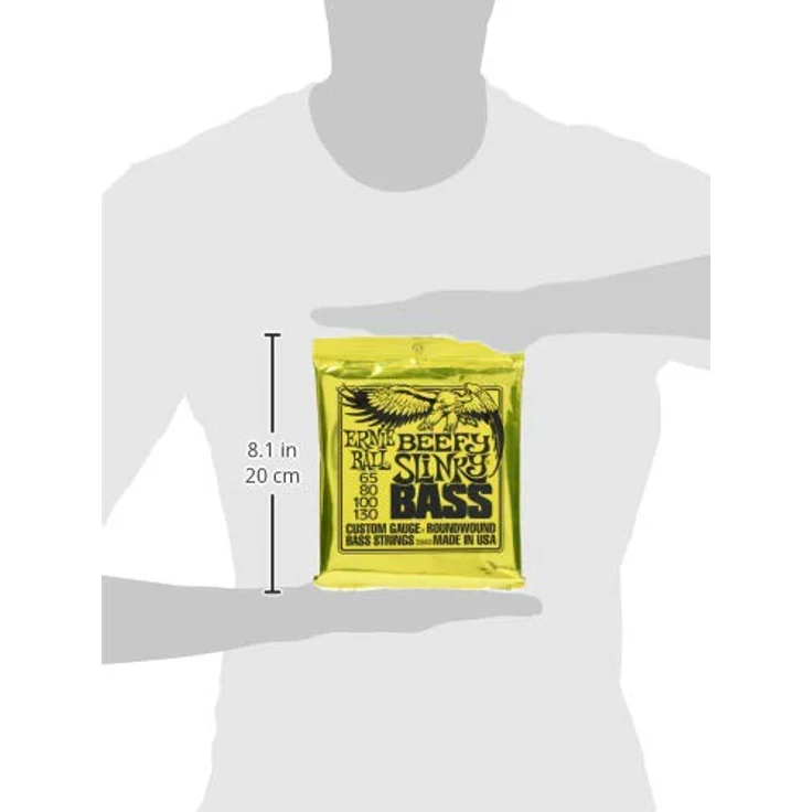 Ernie Ball Beefy Slinky Nickelwound E-Basssaiten, Saitenstärke 65-130 für tiefe Stimmungen, ausgewogener Ton, Made in USA – Bild 4
