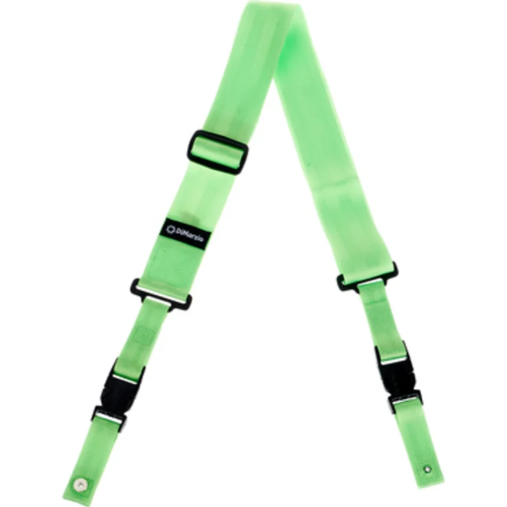 DiMarzio Clip Lock Strap DD2200GN, Gitarrengurt aus Nylon, verstellbar von 110 cm bis 161 cm, 50 mm breit, Neon Green