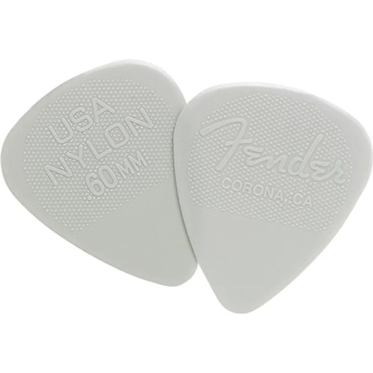 Fender 351 Shape, Nylon Plektren, 6,0 mm, 12er Pack mit Anti-Rutsch-Oberfläche