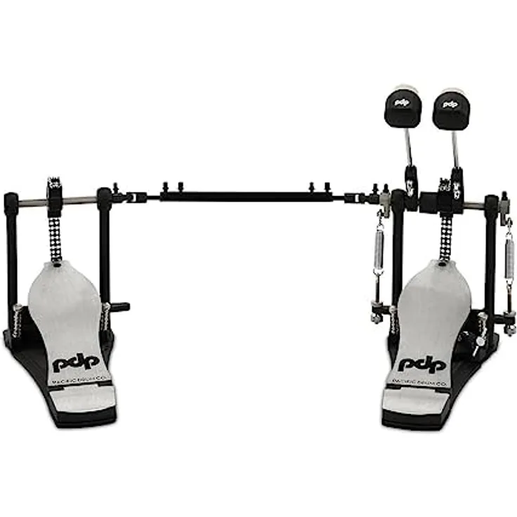 DW PDP 800 Double Pedal, Doppelfußmaschine mit Doppelkette, Filz/Kunststoff Beater und einstellbarer Federspannung