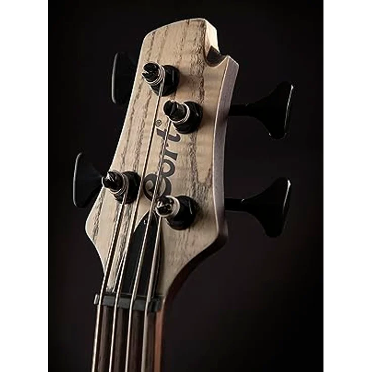 Cort A4 Ultra Ash, E-Bass aus Mahagoni mit Sumpfesche-Decke, 24 Bünde, Fishman Fluence Tonabnehmer, Natur – Bild 7