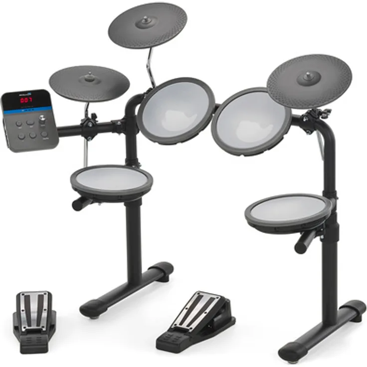 Millenium Rookie E-Drum Set, platzsparendes E-Drum Set für Kinder ab 3 Jahren, 68 Sounds, 12 Drumkits, inkl. USB-C Anschluss und USB-MIDI