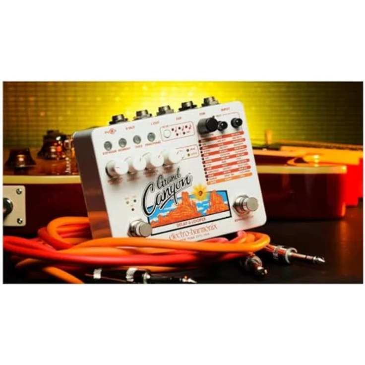 Electro Harmonix Grand Canyon, Delay und Looper Effektpedal mit 12 Effekten, 3 Sekunden Delayzeit, 16 Minuten Looperaufnahme, inklusive Netzteil – Bild 2